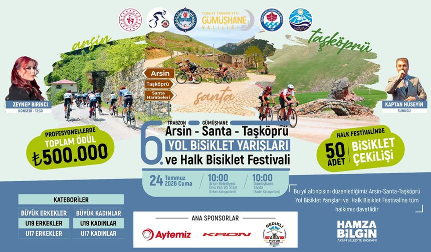 500 BİN LİRALIK YOL BİSİKLET YARIŞLARI GERÇEKLEŞTİRİLECEK
