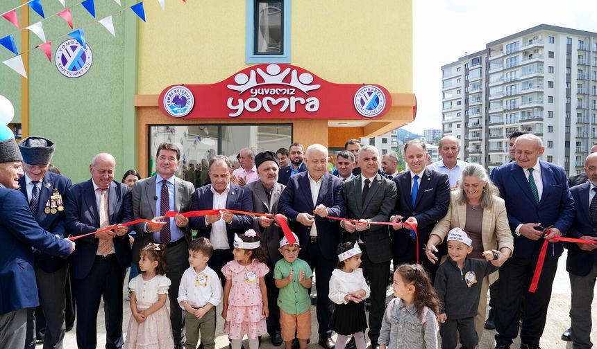 BAŞKAN AHMET KAYA, YOMRA’DA KREŞ AÇILIŞINA KATILDI