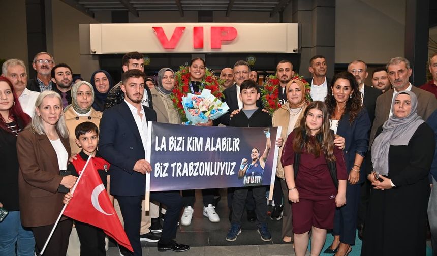 AVRUPA ŞAMPİYONU HAVVANUR KETHÜDA TRABZON’DA COŞKUYLA KARŞILAND