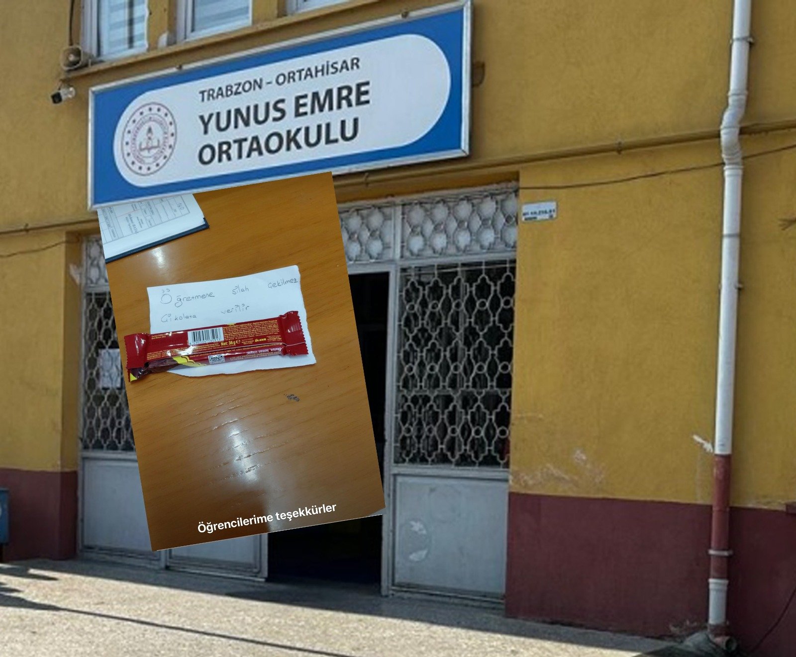 “ÖĞRETMENE SİLAH ÇEKİLMEZ,ÇİKOLATA VERİLİR” NOTU DUYGULANDIRDI