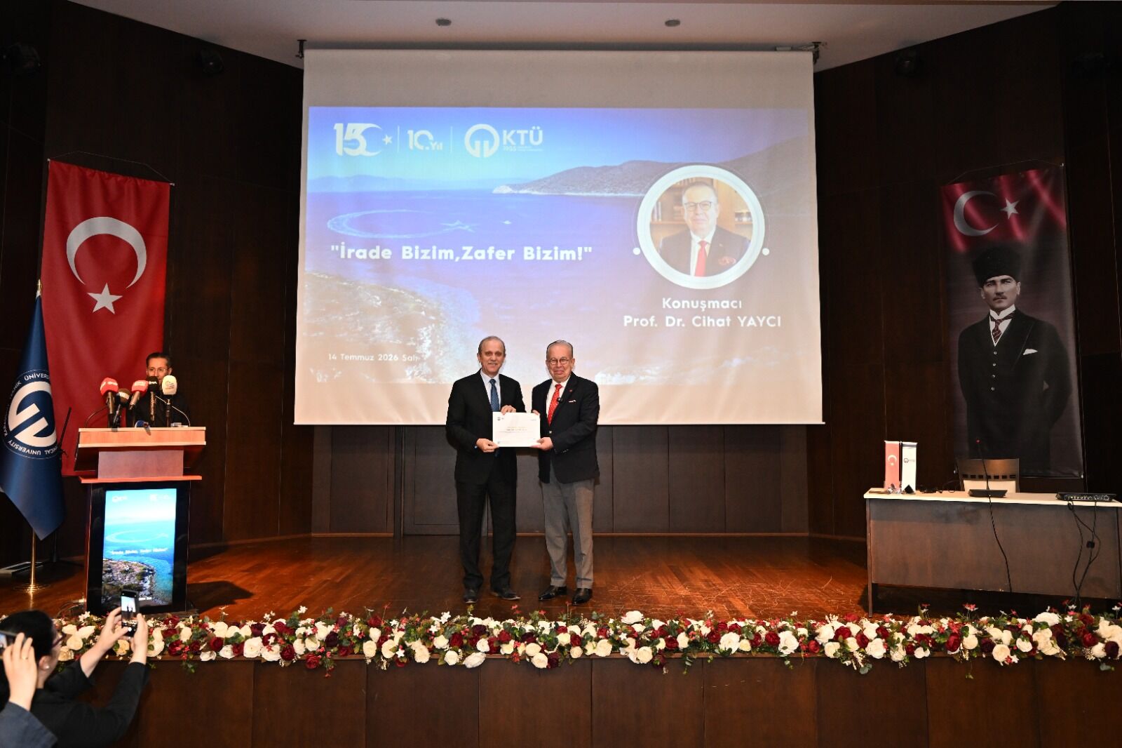 KTÜ’DE ”İRADE BİZİM, ZAFER BİZİM!” KONFERANSI DÜZENLENDİ